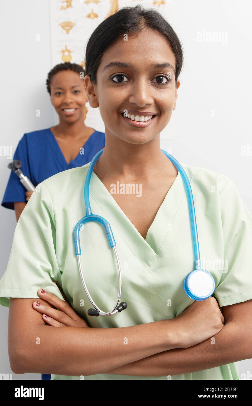 Two doctors in hospital,portrait Stock Photo Alamy