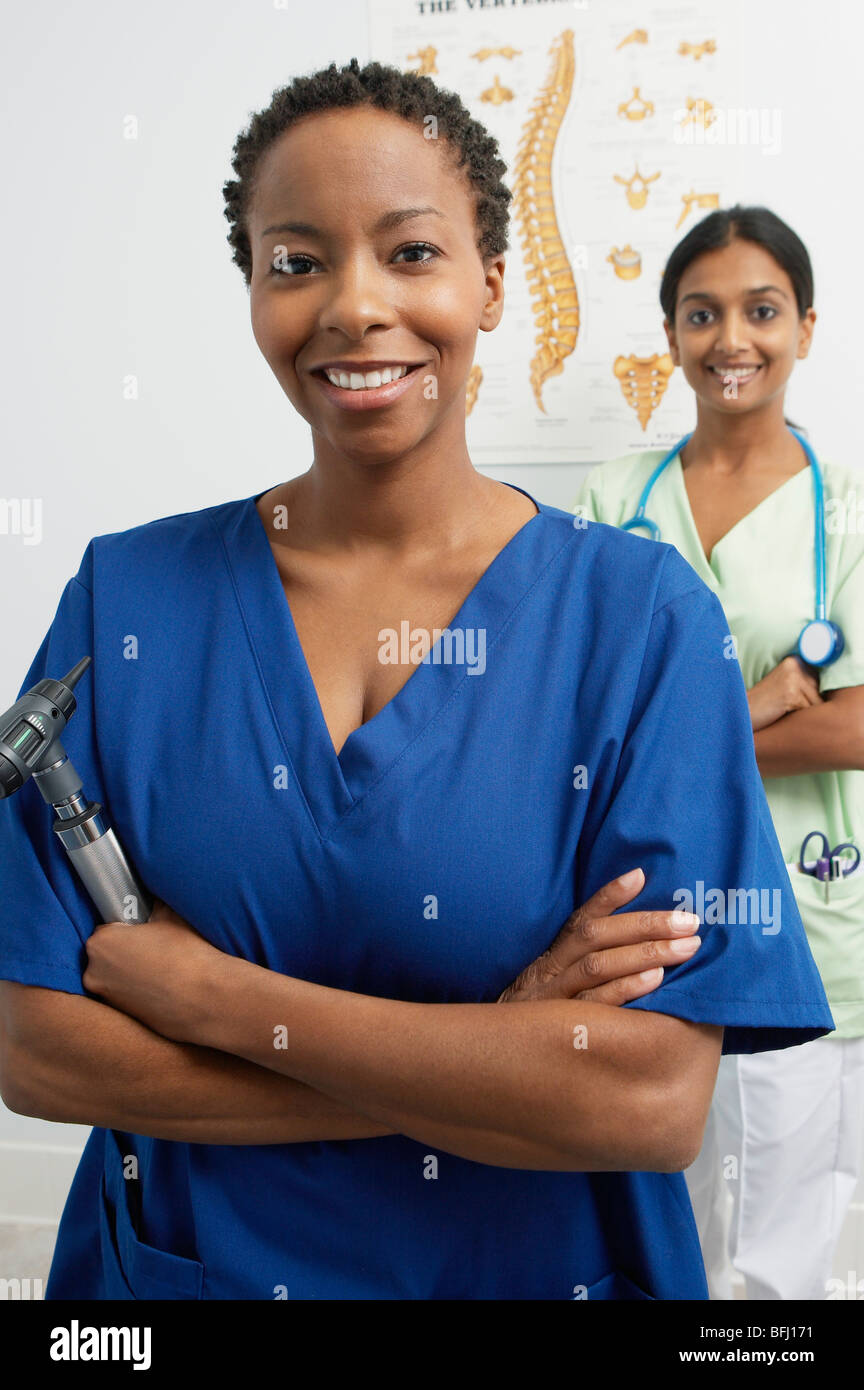 Two doctors in hospital,portrait Stock Photo Alamy