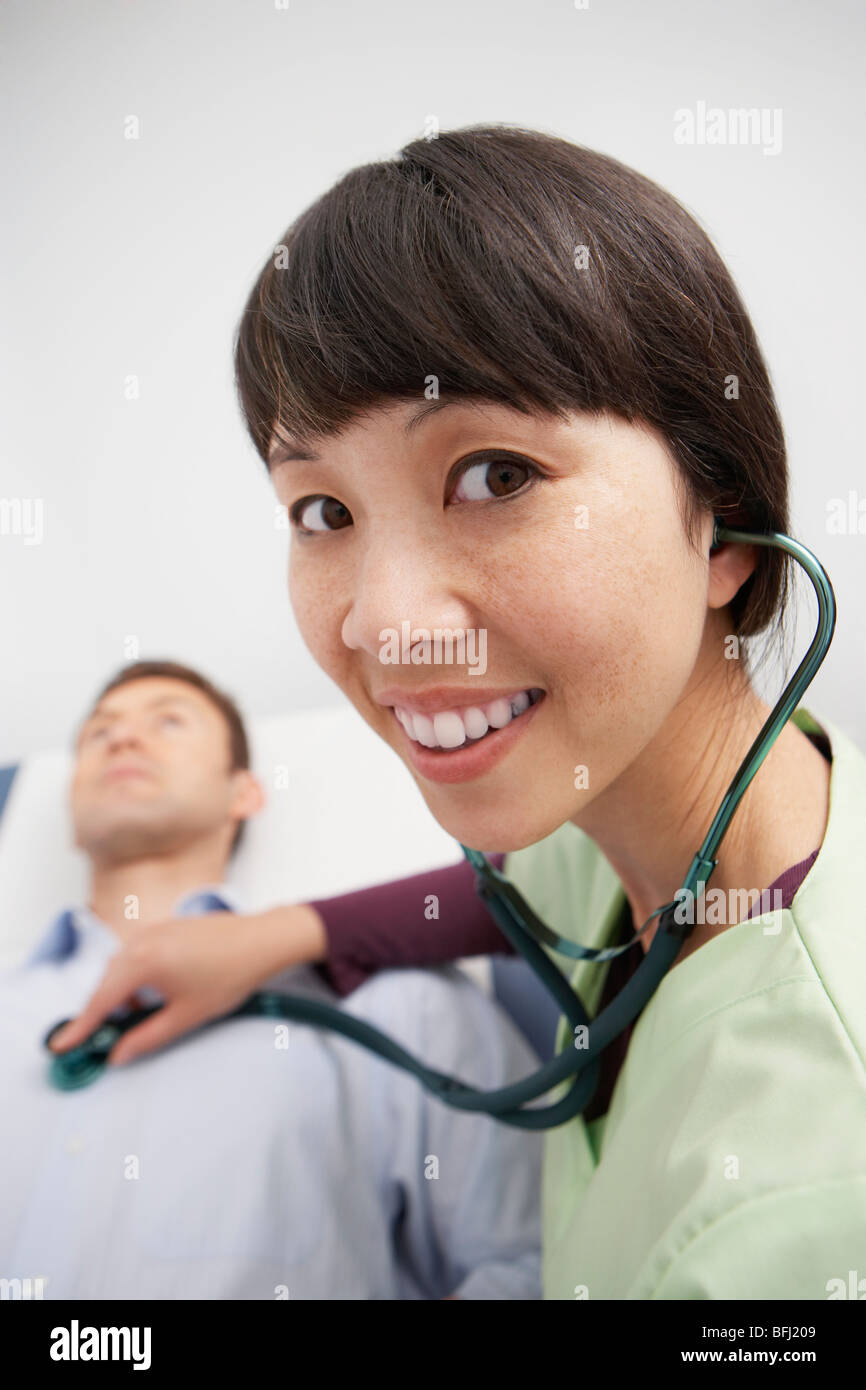 Black man patient stethoscope hi-res stock photography and images - Alamy
