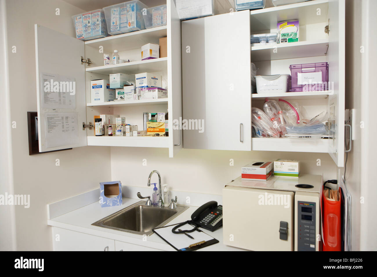 Medical Cabinets In Hospital Stock Photo 26826974 Alamy