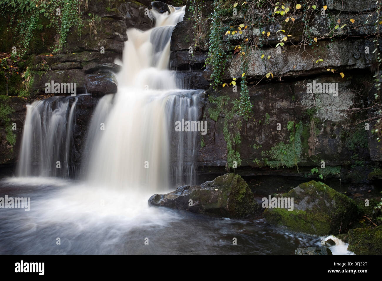 Scar House Falls, Thwaite, Swaledale, Yorkshire, UK Stock Photo