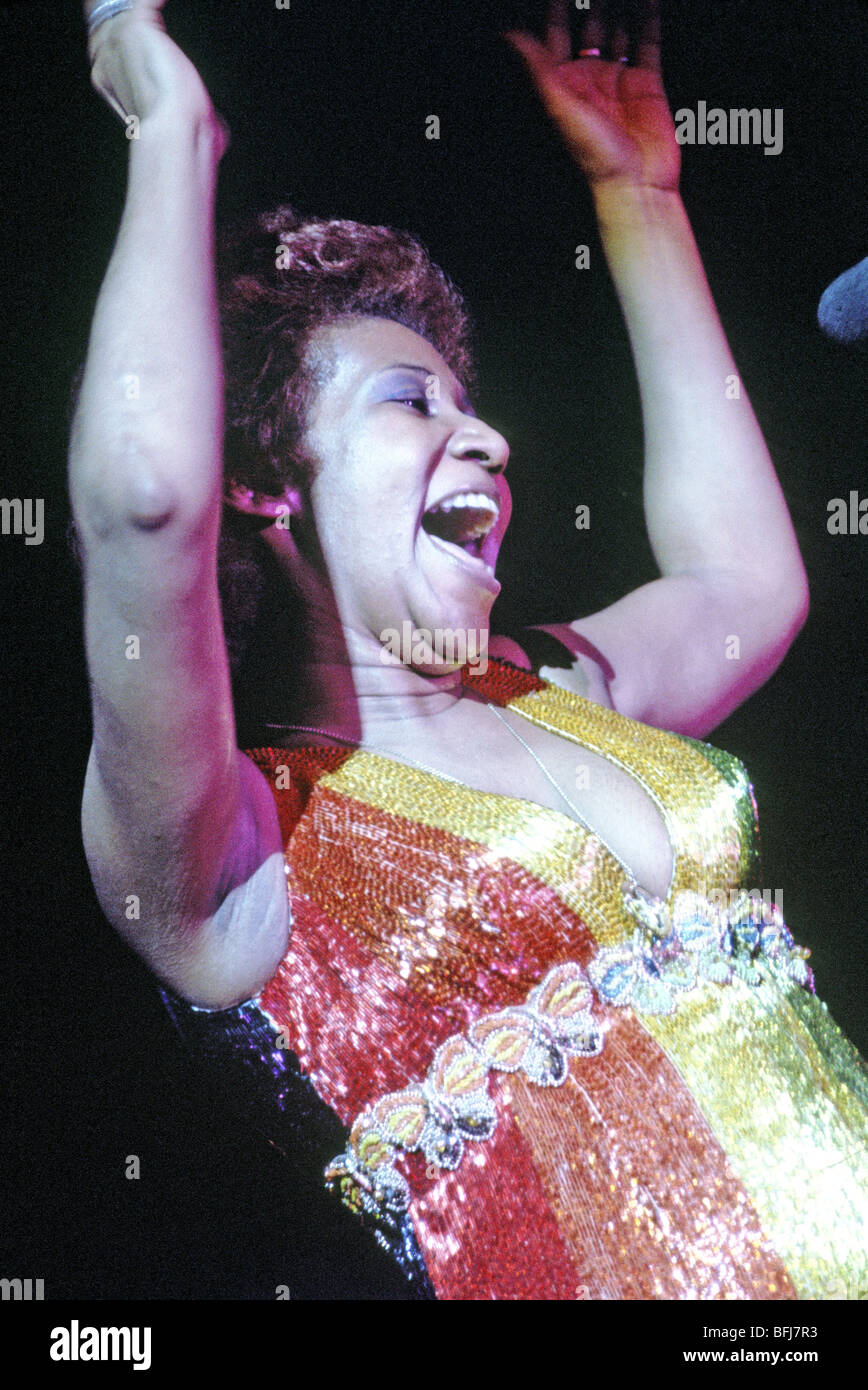 ARETHA FRANKLIN - US singer about 1972 Stock Photo