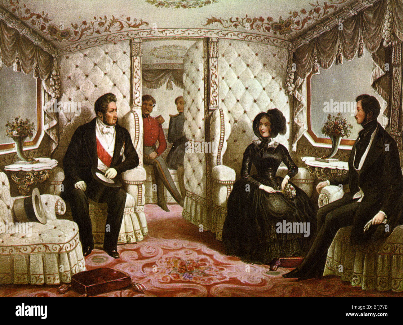 King Louis Philippe, Queen Victoria and Prince Albert in the Royal  Carriage, 1846' Giclee Print - Jules David