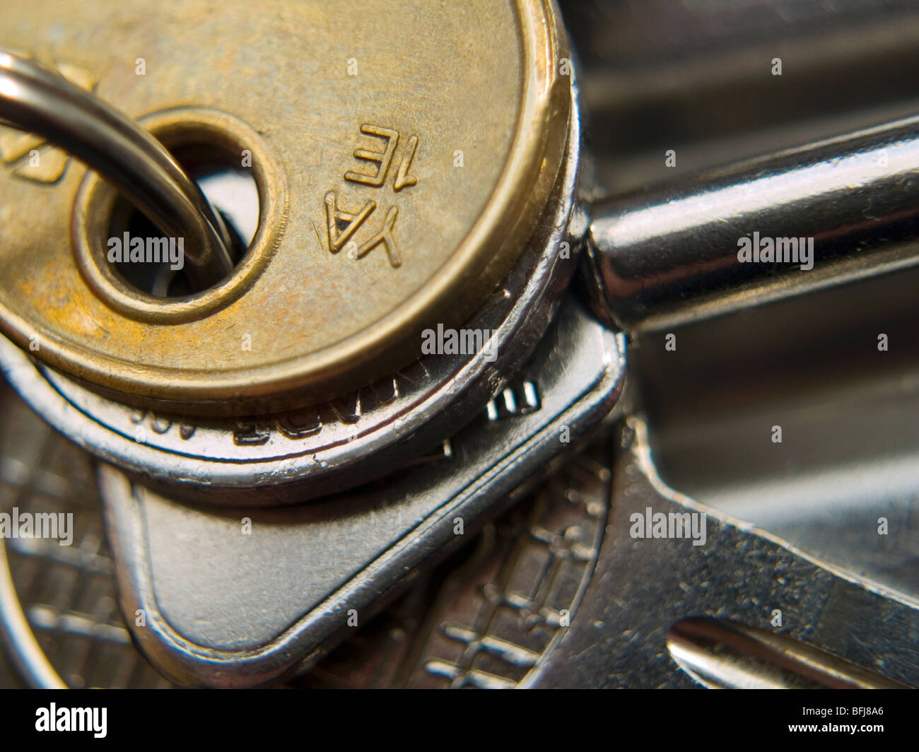 Close up of a bunch of keys. Stock Photo