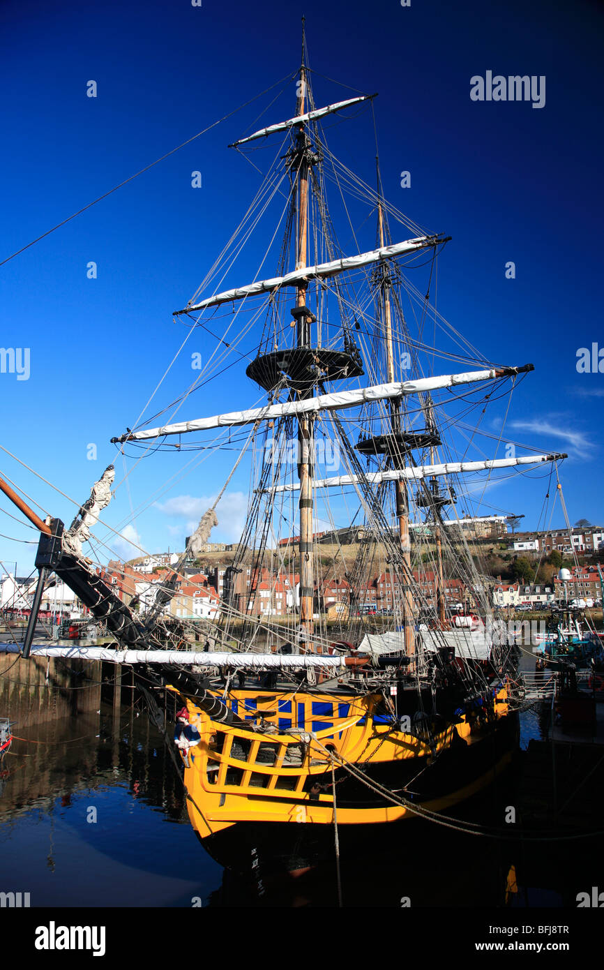 The Grand Turk Replica Sailing Ship Whitby Harbour North Yorkshire