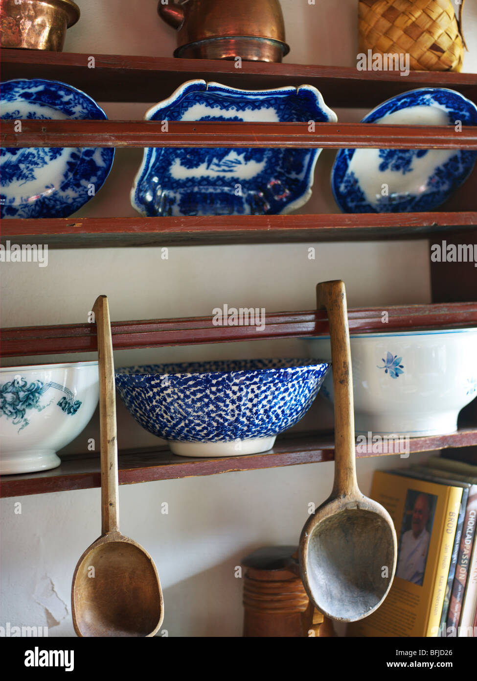 Plates and bowls in rustic style, Blekinge, Sweden Stock Photo Alamy