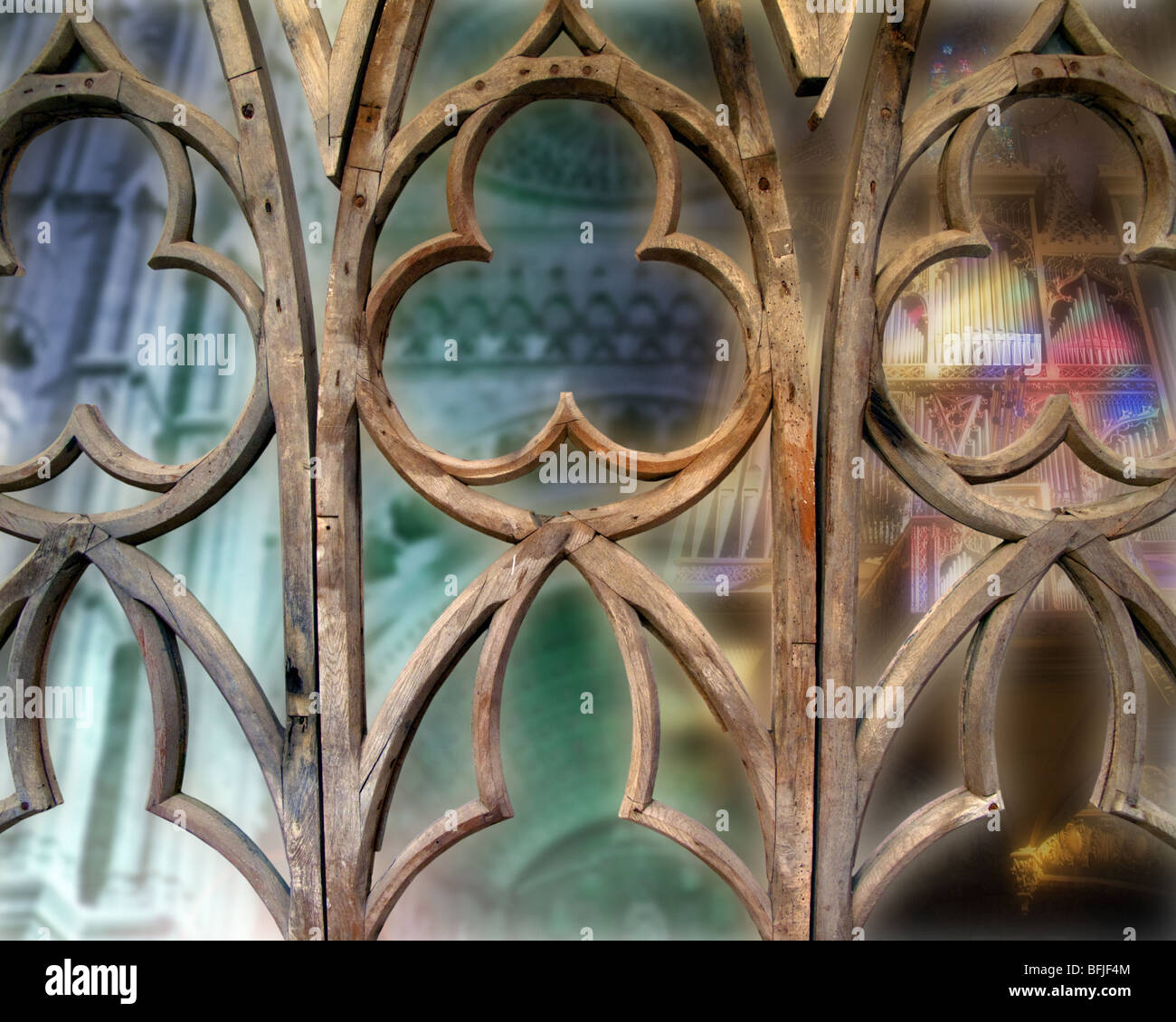 ES - MALLORCA: La Seu Cathedral at Palma de Mallorca (Digital Art) Stock Photo