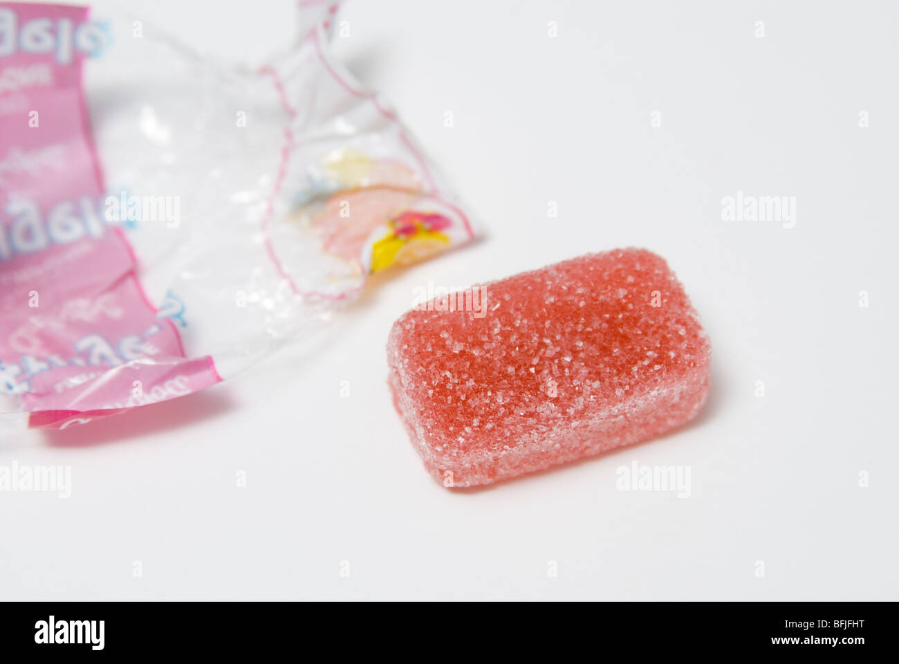 unwrapped gummy candy Stock Photo