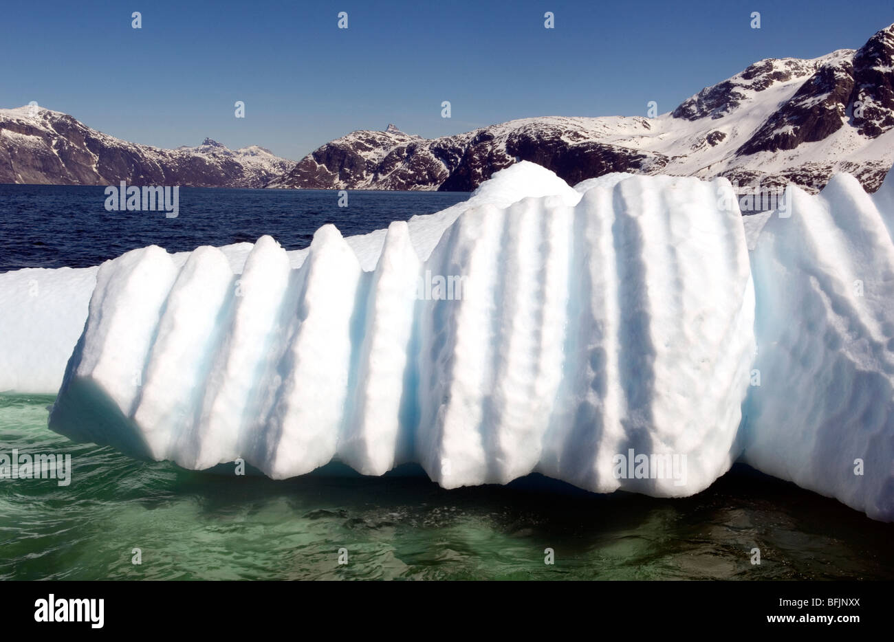 Melting glaciers in sea near Nuuk, Greenland Stock Photo