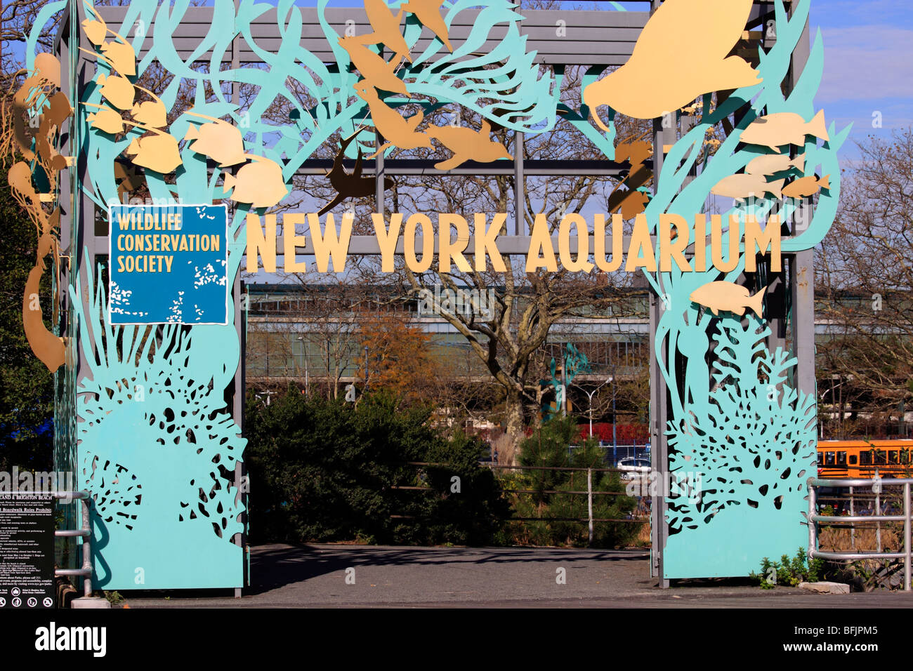 Entrance to the NY Aquarium from the Coney Island boardwalk, Brooklyn, NY Stock Photo Alamy