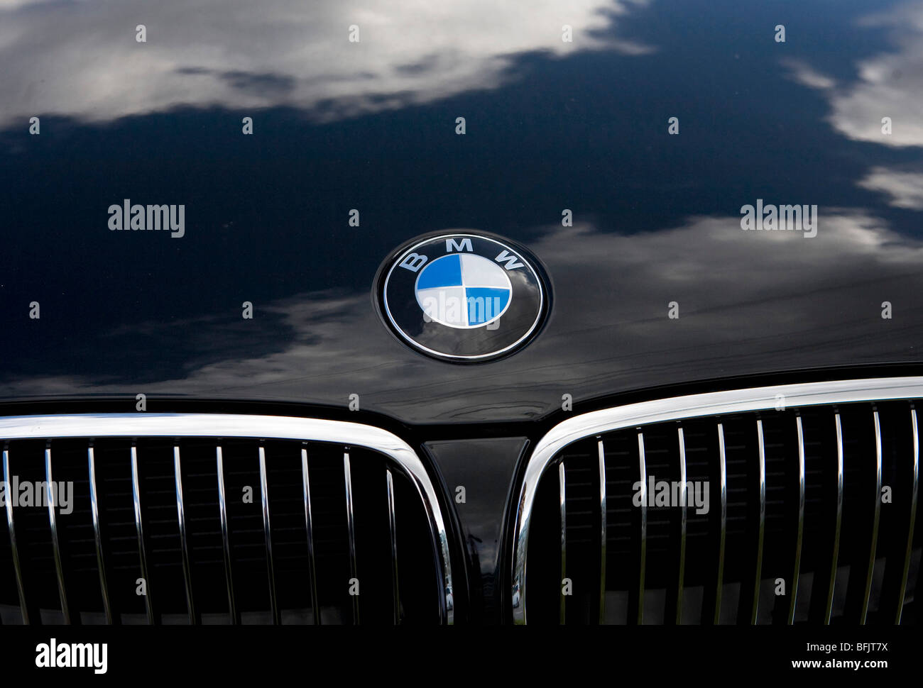 A BMW dealership in suburban Maryland.  Stock Photo