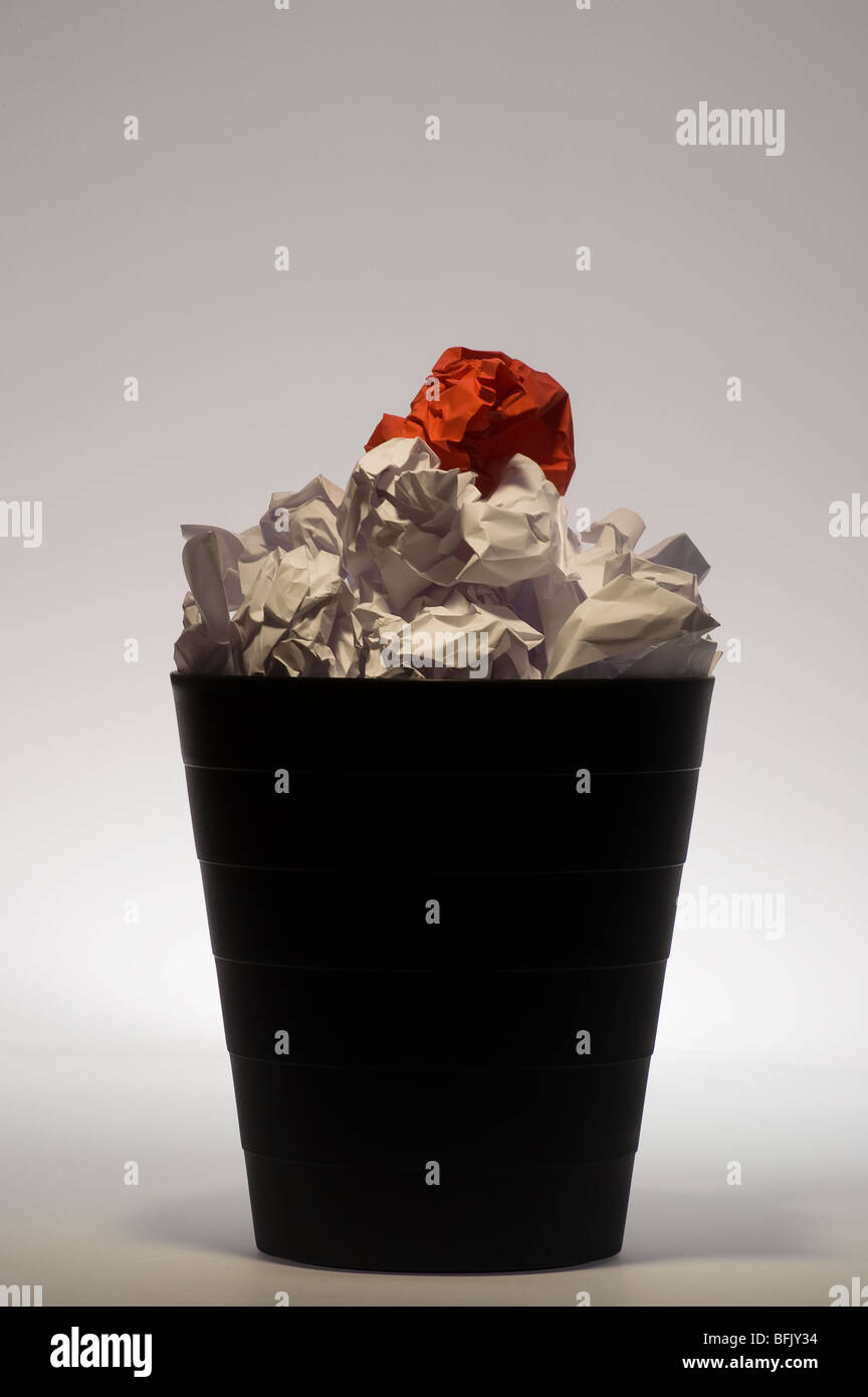 A full wastebasket Stock Photo Alamy