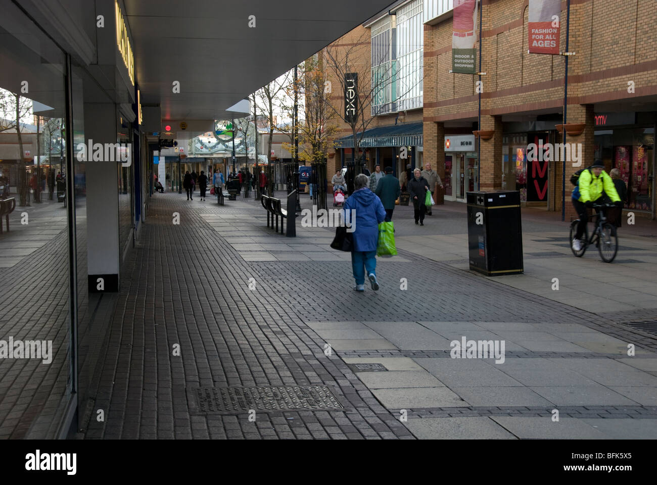 Grange Road Birkenhead in Merseyside showing the Pyramids Shopping