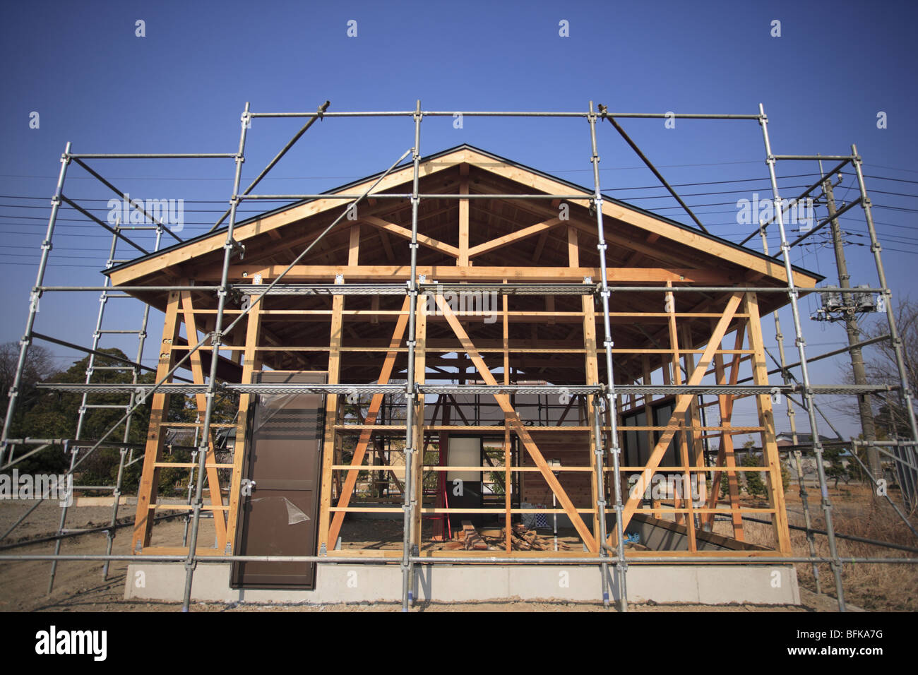 A frame house construction hi-res stock photography and images - Alamy