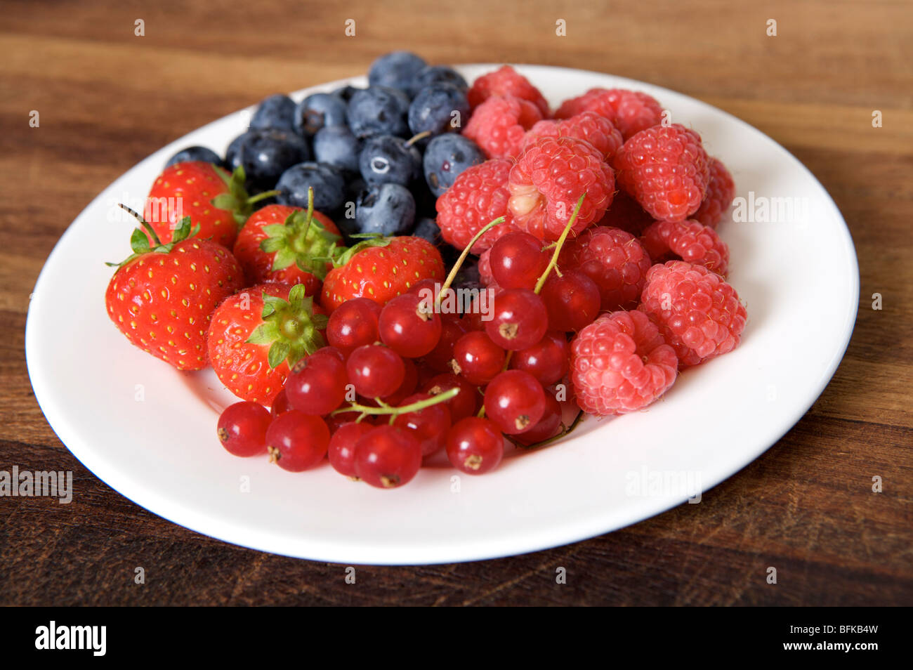 Summer Pudding Fresh Fruit Ingredients Stock Photo Alamy