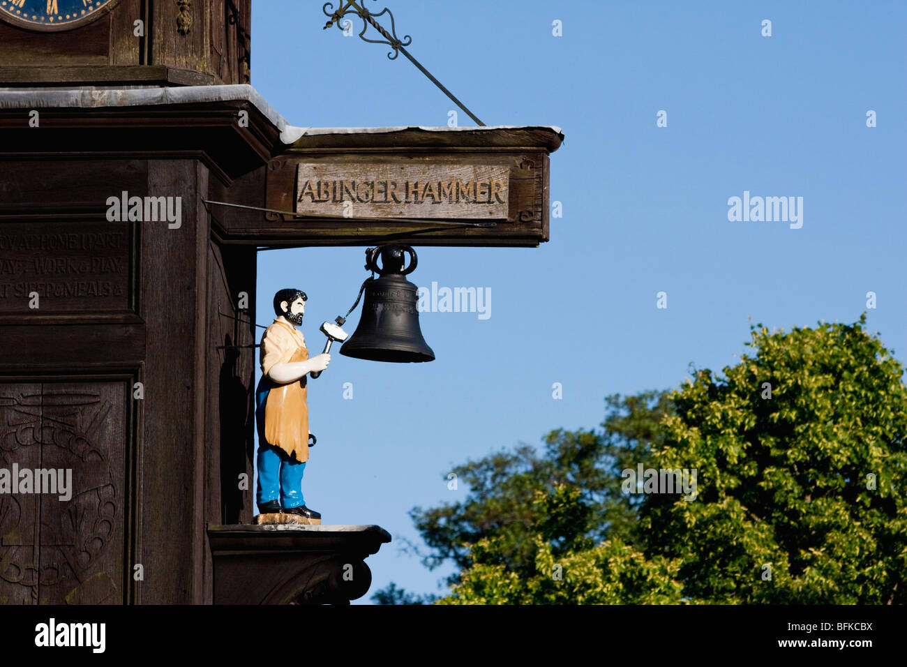Abinger Hammer clock, Dorking Surrey Stock Photo Alamy