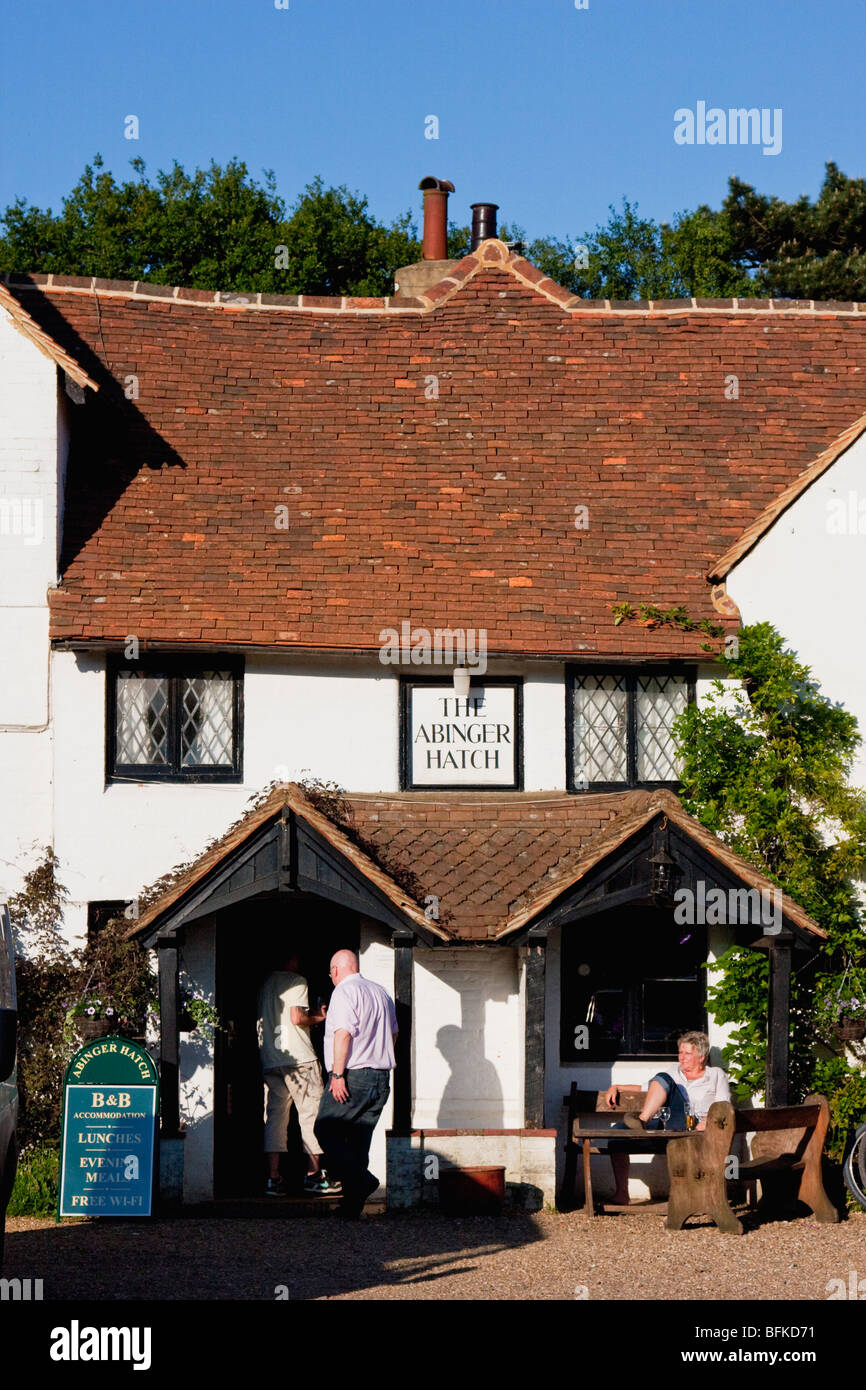Abinger Hatch pub entrance near Dorking Surrey Stock Photo Alamy