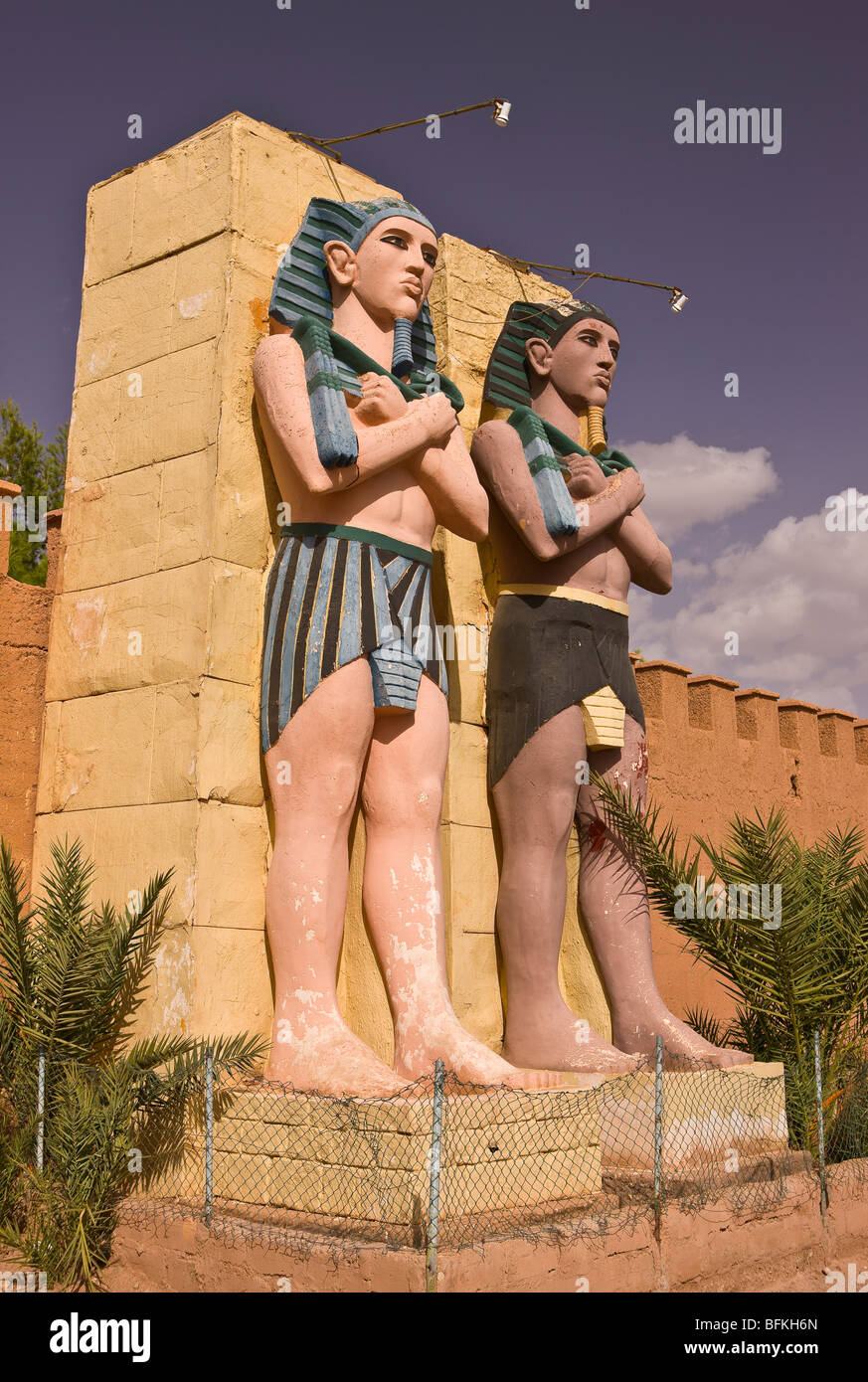 OUARZAZATE, MOROCCO - Movie props at Atlas Corporation Studios. Stock Photo