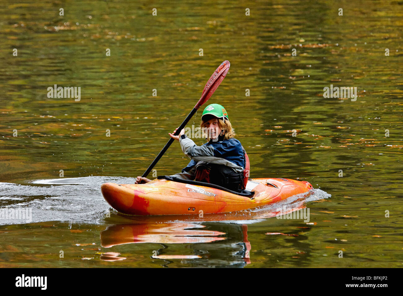 Man in Kayak at Garden Hole on the Russell Fork River in Breaks