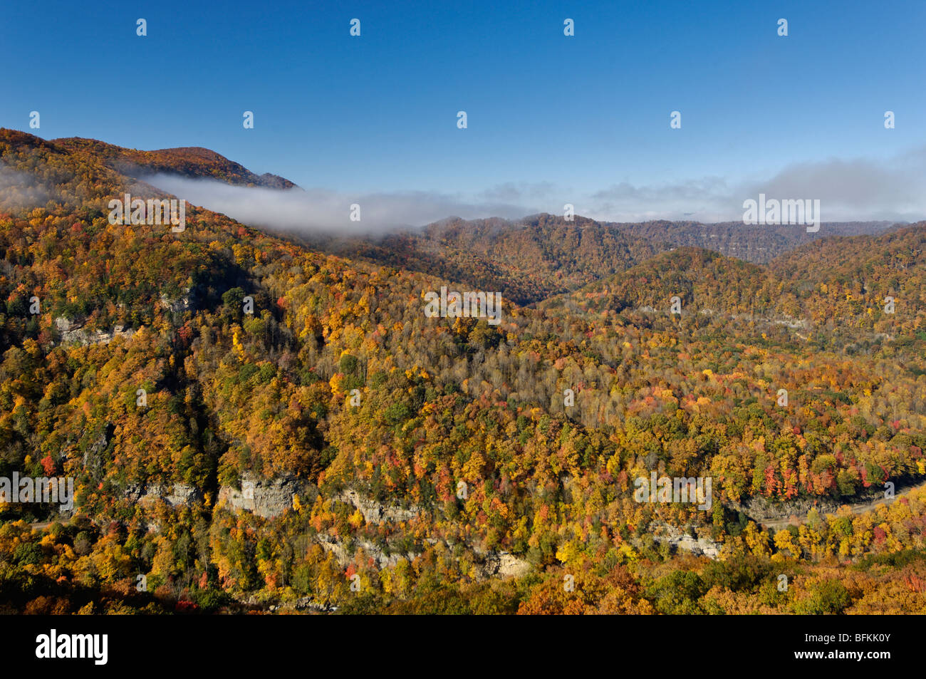 Autumn Color at Breaks Interstate Park in Virginia and Kentucky Stock