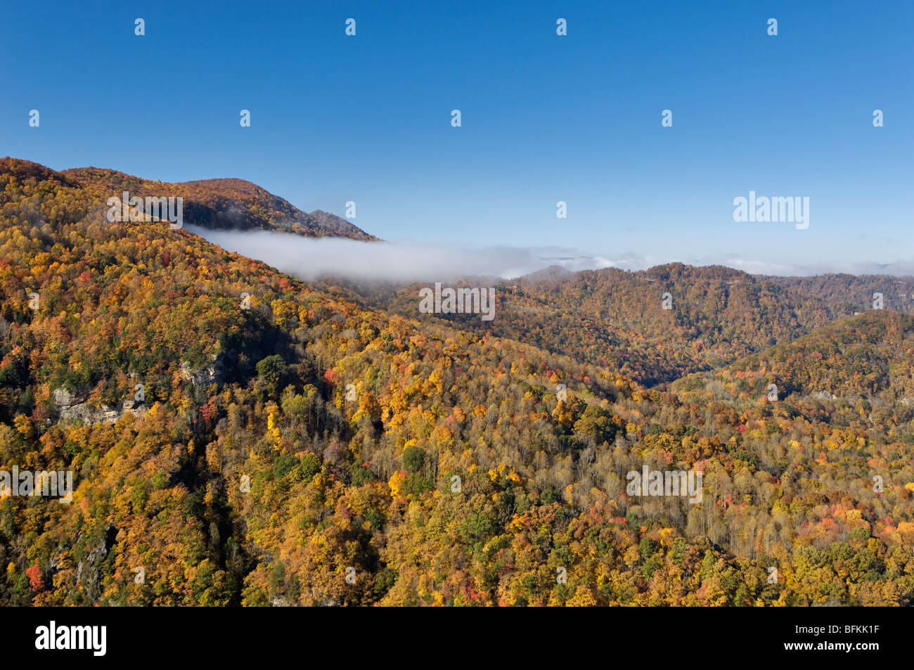 Autumn Color at Breaks Interstate Park in Virginia and Kentucky Stock