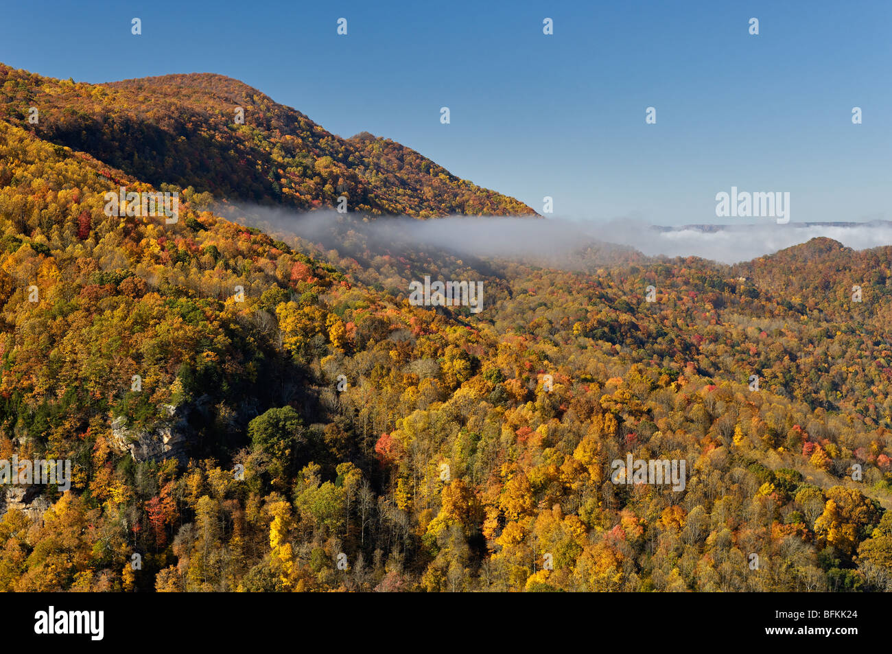 Autumn Color at Breaks Interstate Park in Virginia and Kentucky Stock