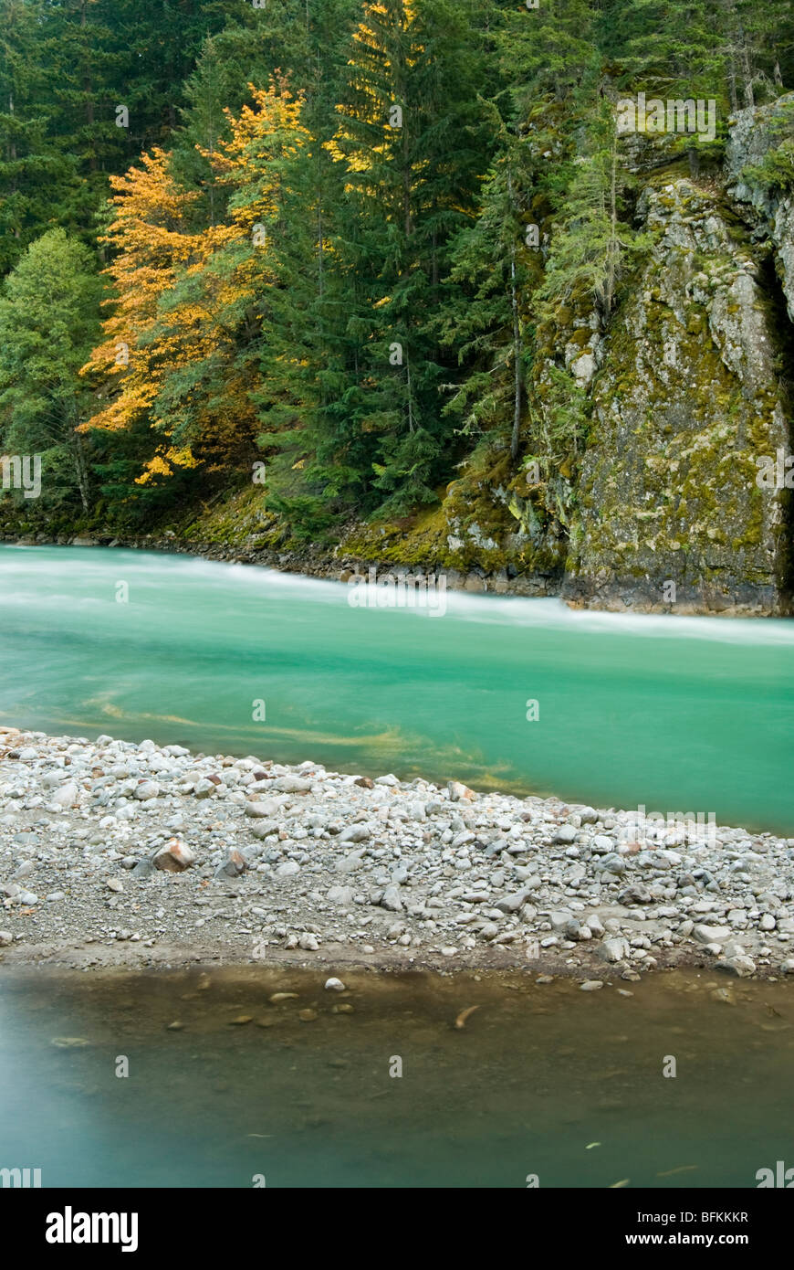 The Skagit River in Washington's North Cascades. Stock Photo