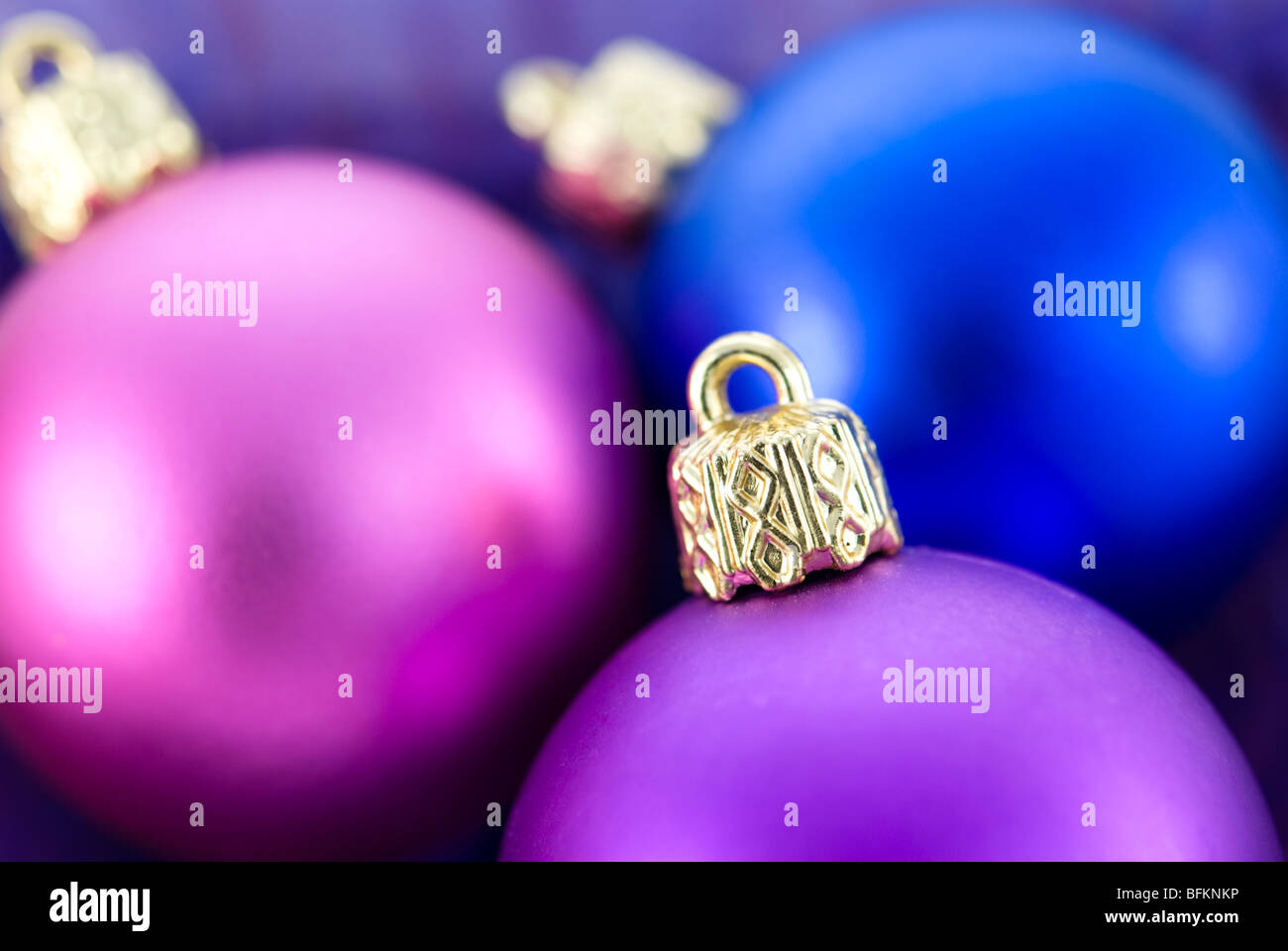 Christmas tree colorful balls background Stock Photo - Alamy