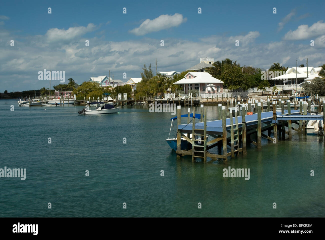 Hope Town Harbour, Hope Town, Abaco, Bahamas Stock Photo Alamy