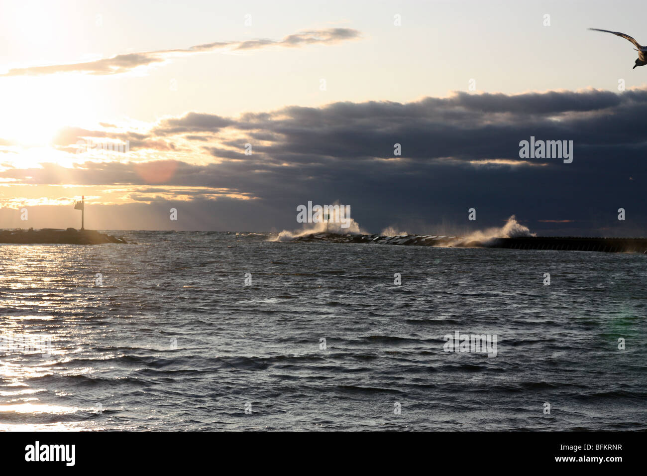 New Buffalo Michigan boat harbor Stock Photo Alamy