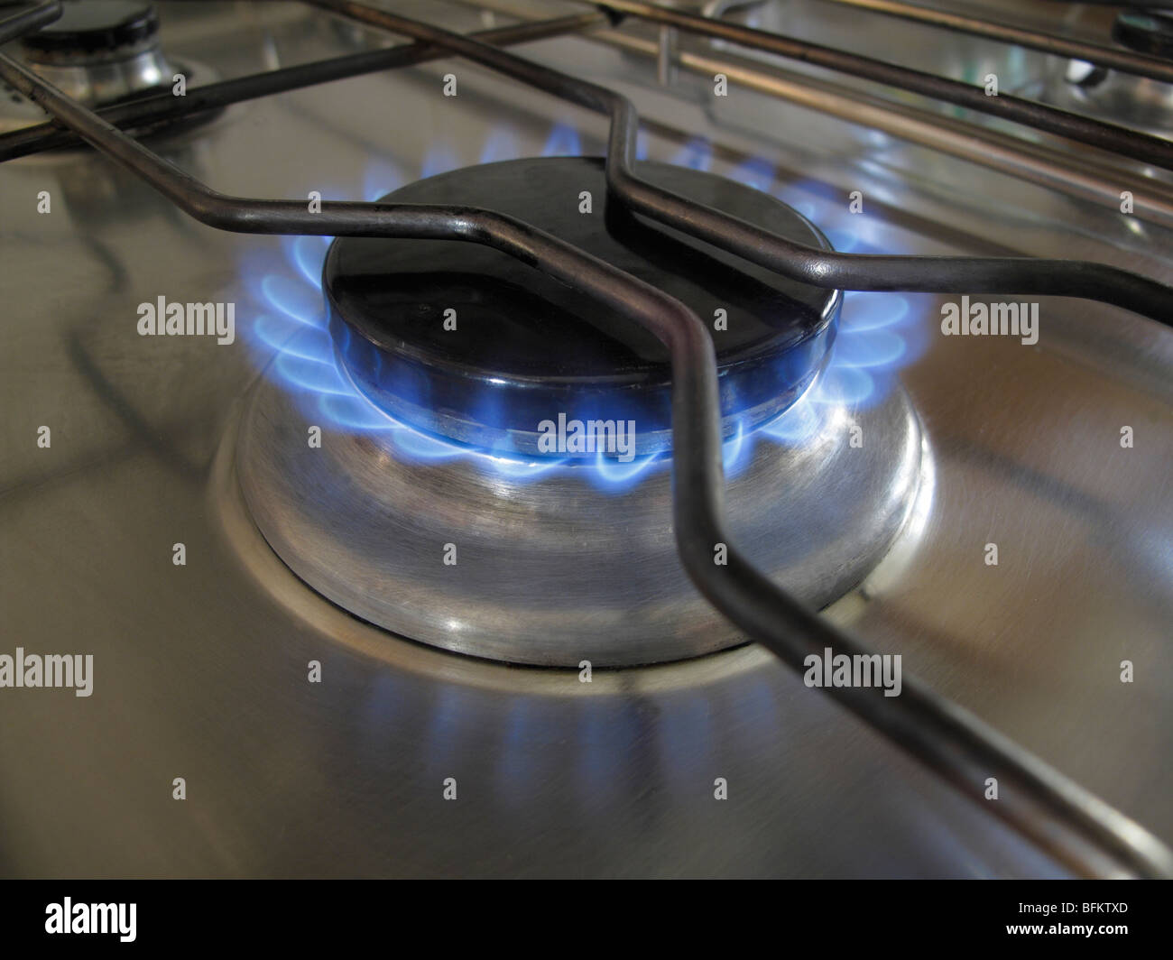 Blue Gas Flame Stock Photo Alamy
