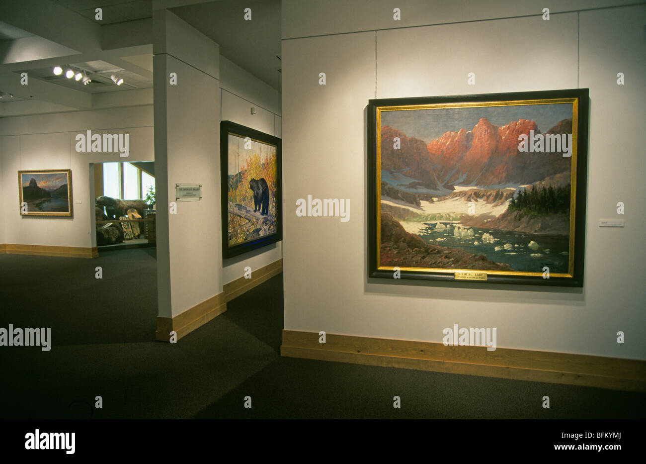 The interior of the world famous National Museum of Wildlife Art in Jackson, Wyoming Stock Photo