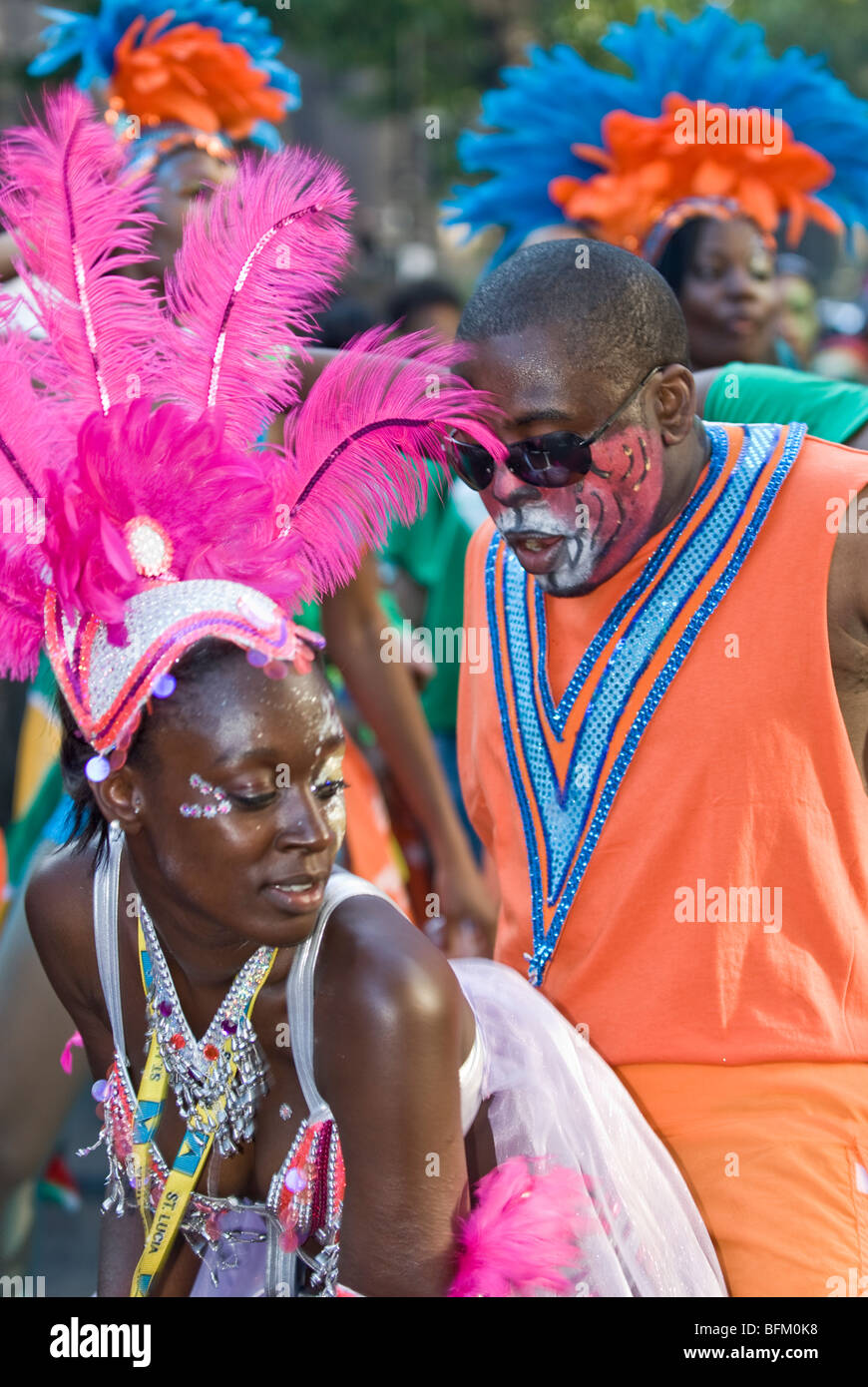 Dancers from the Flags Carnival Mas Band at Notting Hill Carnival 2009