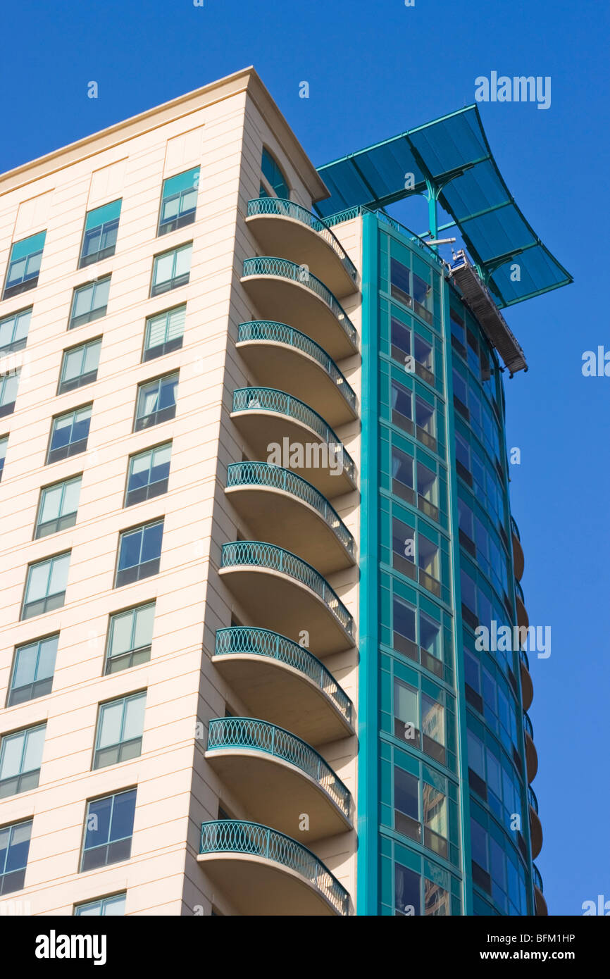 Apartment buildings in Chicago Stock Photo