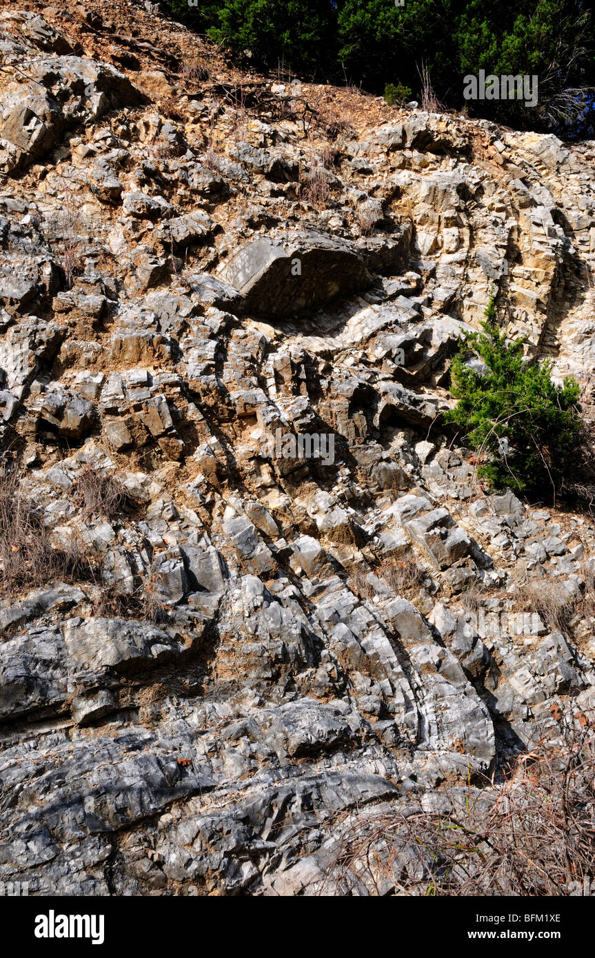 Folds in limestone, Oklahoma, USA Stock Photo Alamy