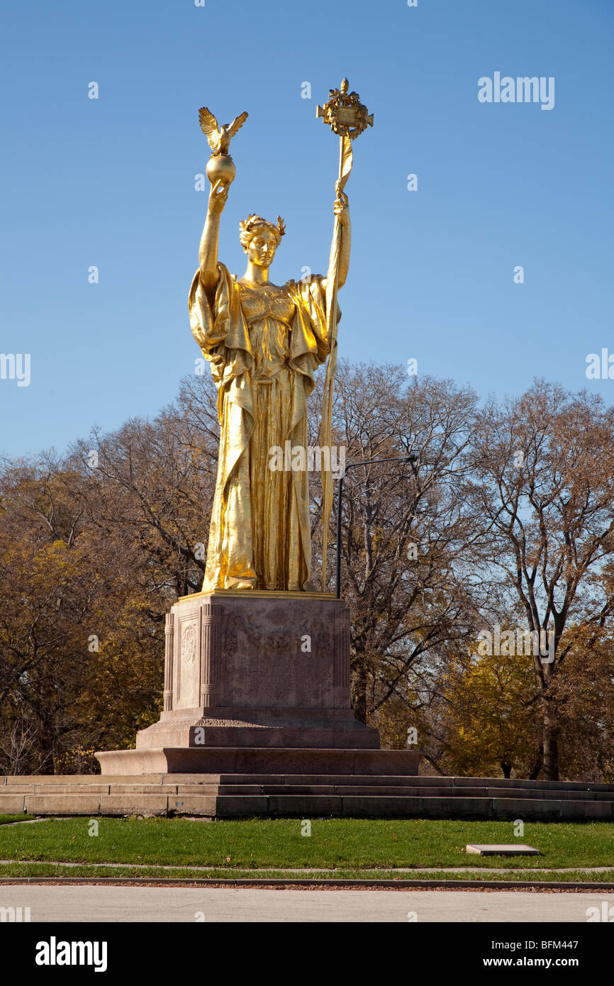 The Republic Statue from the World's Fair Columbian Exposition of 1893 in Chicago illinois usa Stock Photo
