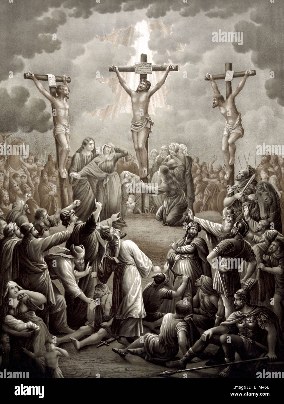 The Crucifixion of Jesus Christ Stock Photo