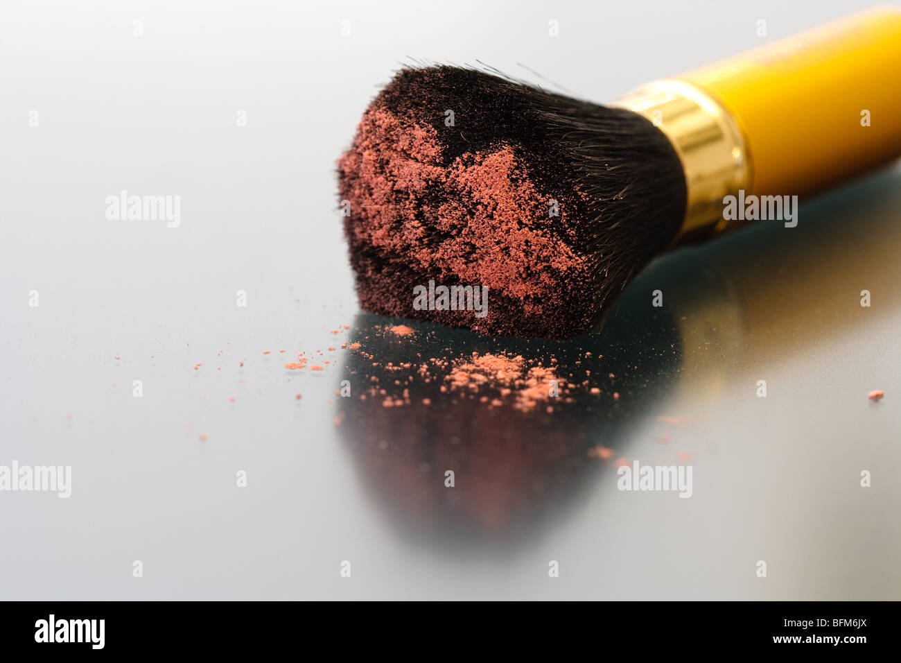 Powder brush with a bit of blusher on it Stock Photo Alamy