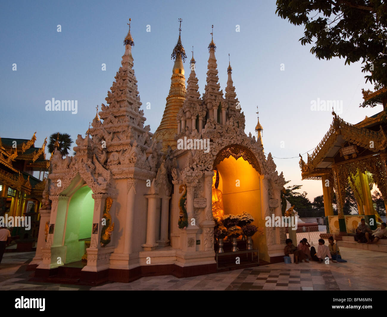 Shwedagon Pagoda Yangon Stock Photo