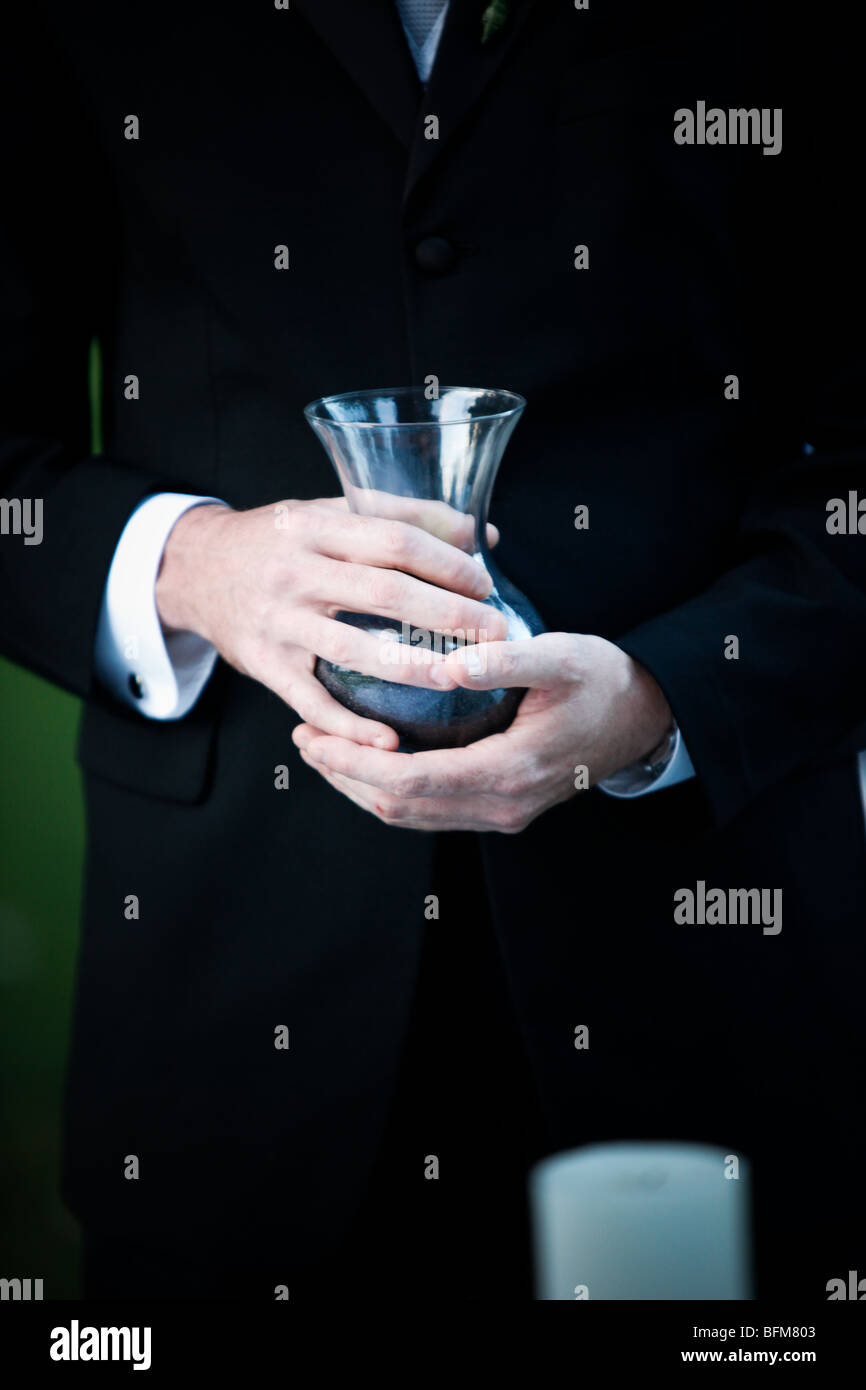 hands holding jar Stock Photo Alamy