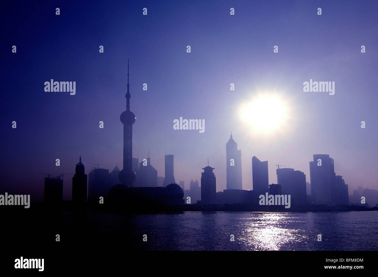 Shanghai pudong skyline sunrise hi-res stock photography and images - Alamy