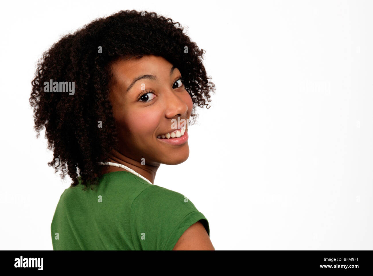 headshot of a beautiful young Cuban woman Stock Photo