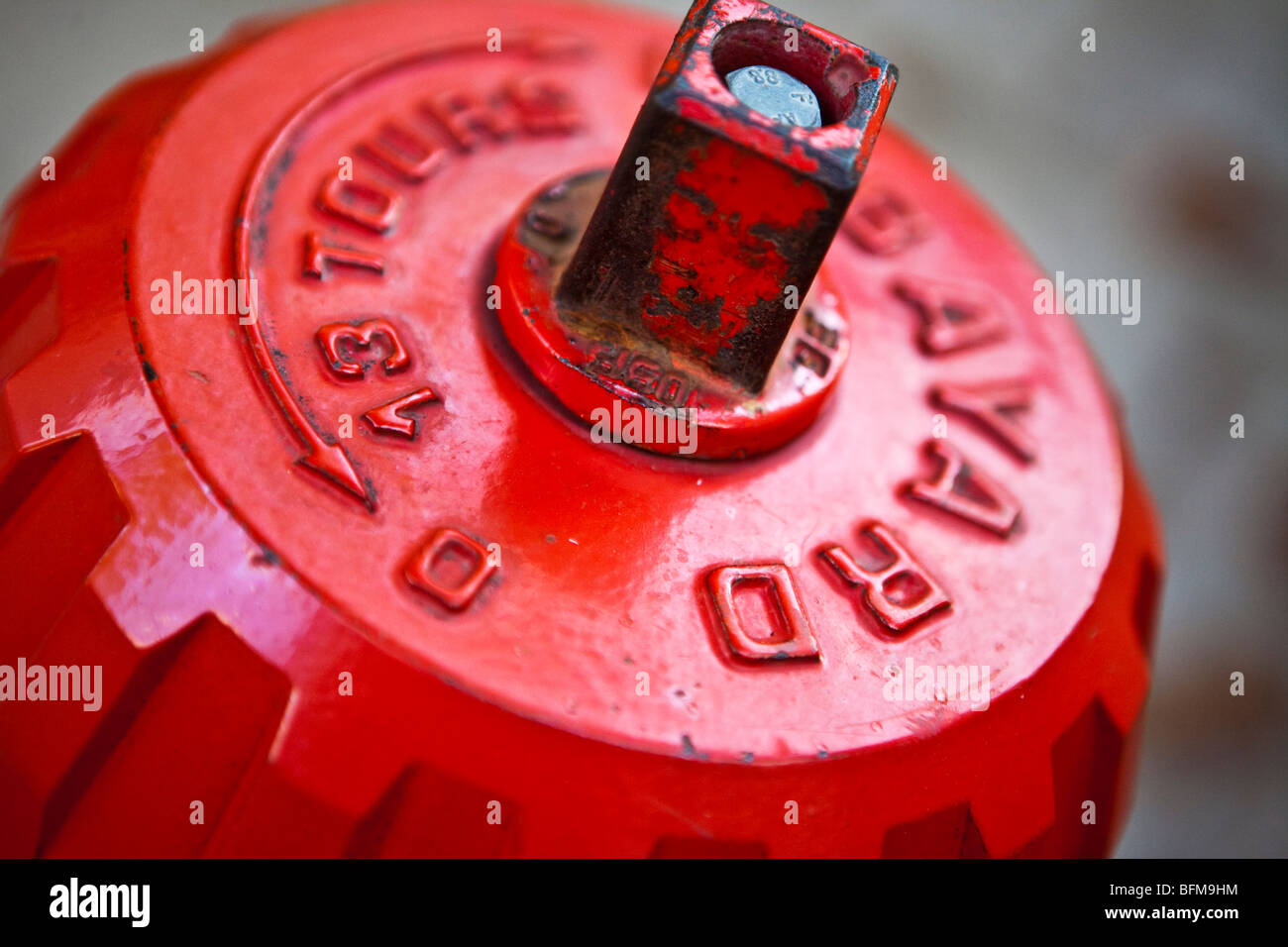 Detail of Red Fire Hydrant Nozzle, France Stock Photo Alamy