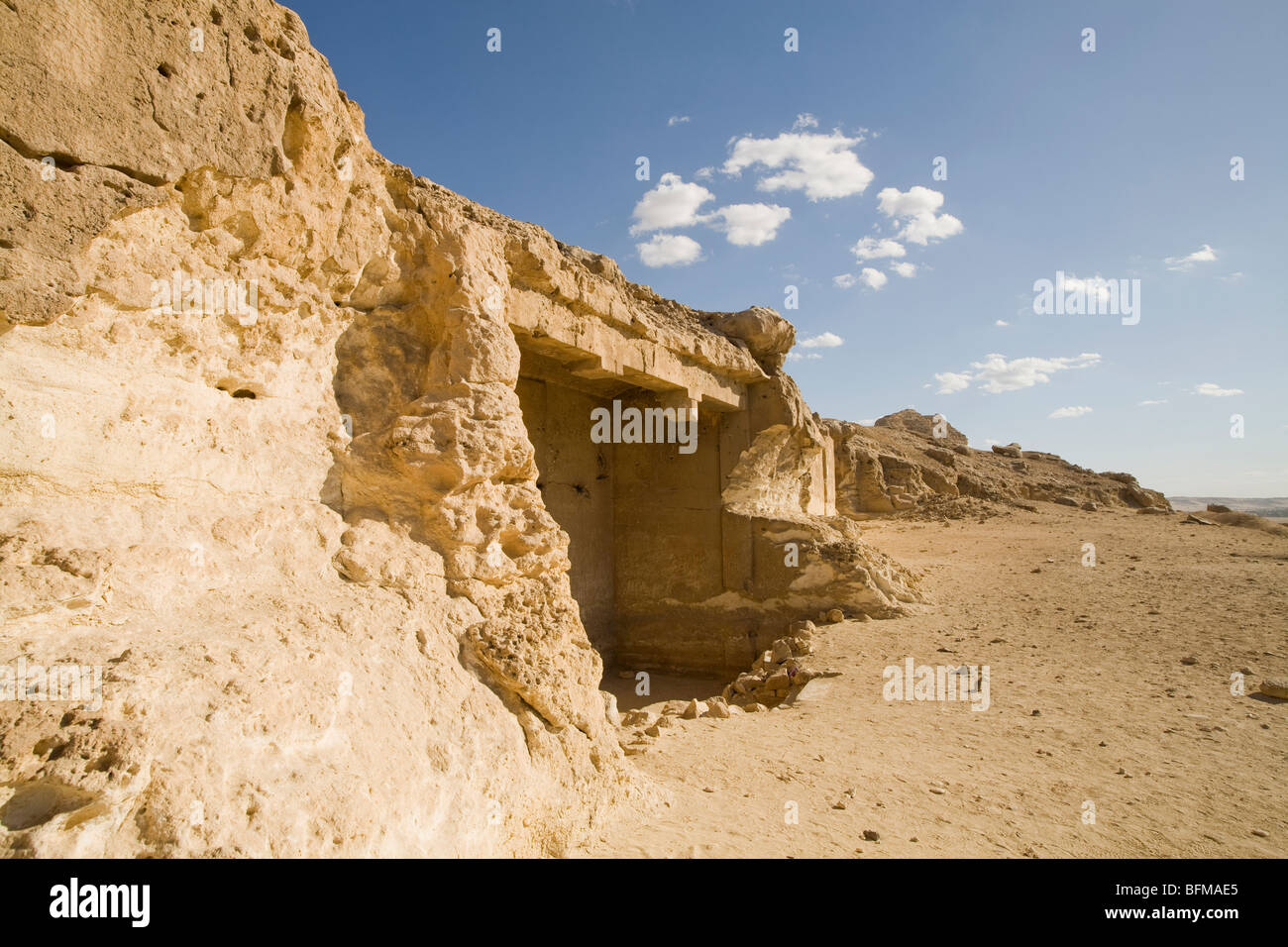 The rock tombs of Beni Hassan between Minya and Mallawi, Middle Egypt Stock Photo