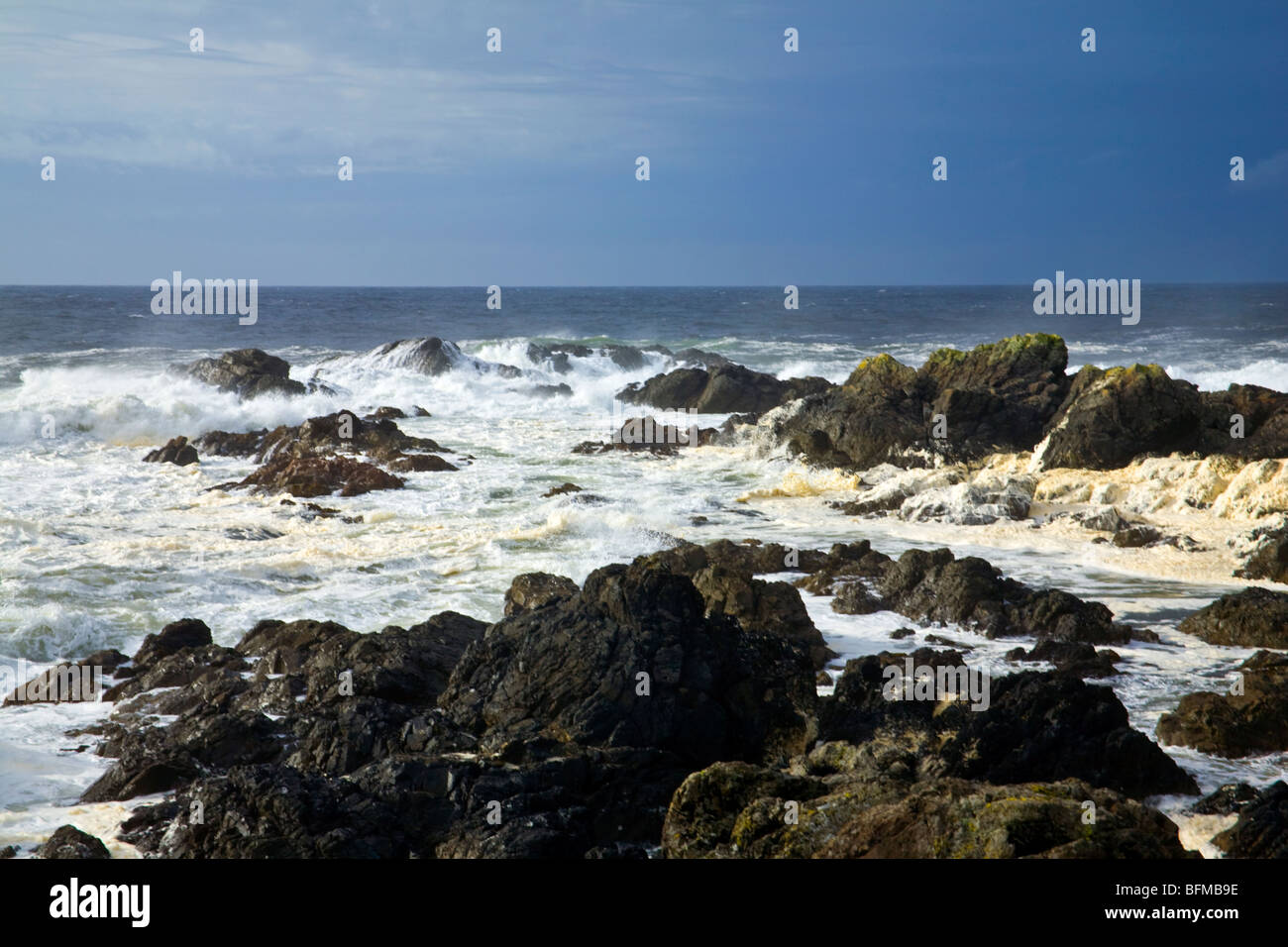 Canada, British Columbia, Vancouver Island, Ucluelet, Wild Pacific Trail, coastal storm. Stock Photo