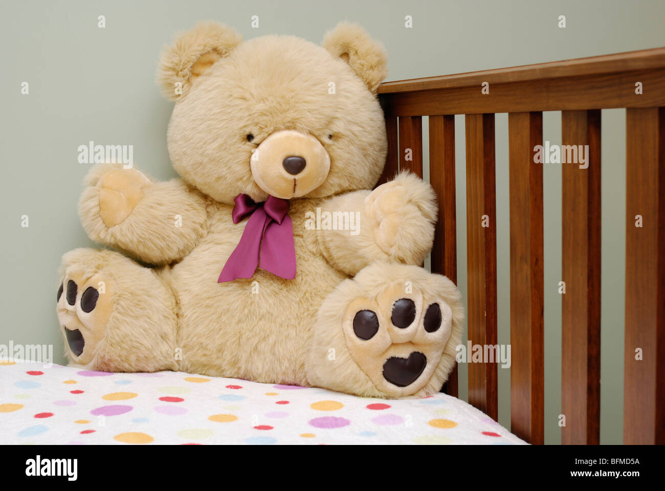 teddy on bed