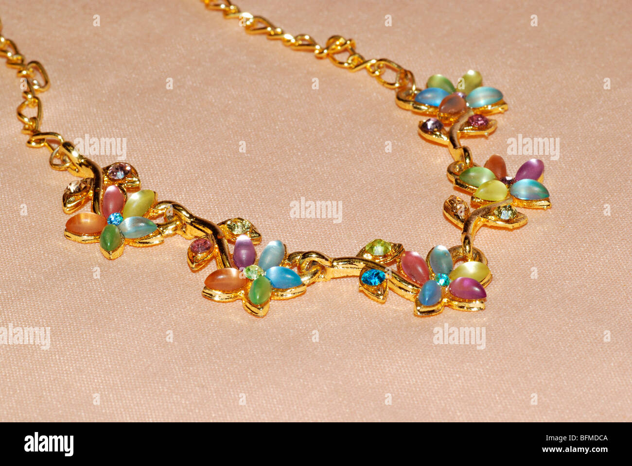Gold necklace design hi-res stock 