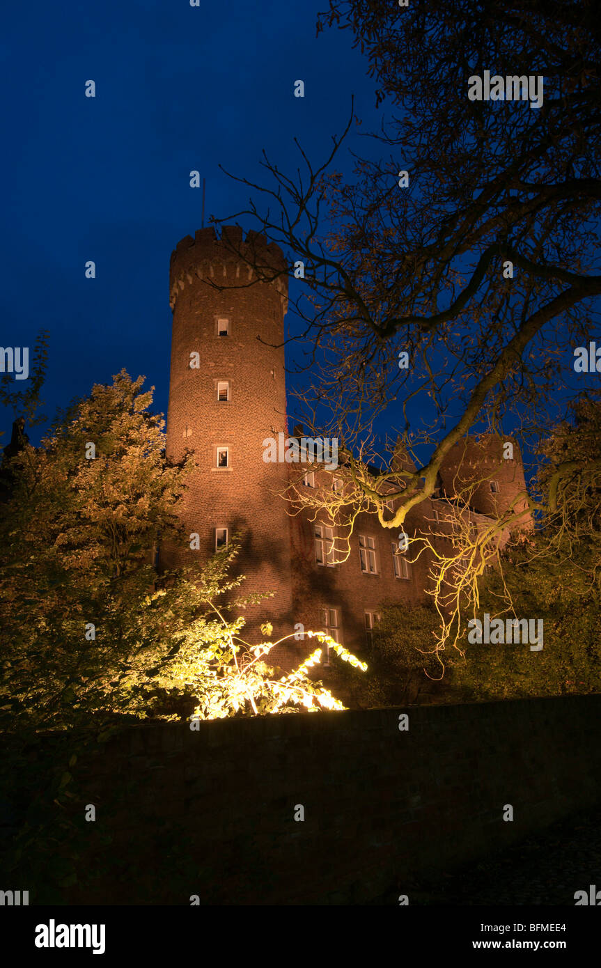 Germany,North Rhine,Westphalia,Kempen,Castle tower, Kurkoelnische Landesburg Stock Photo