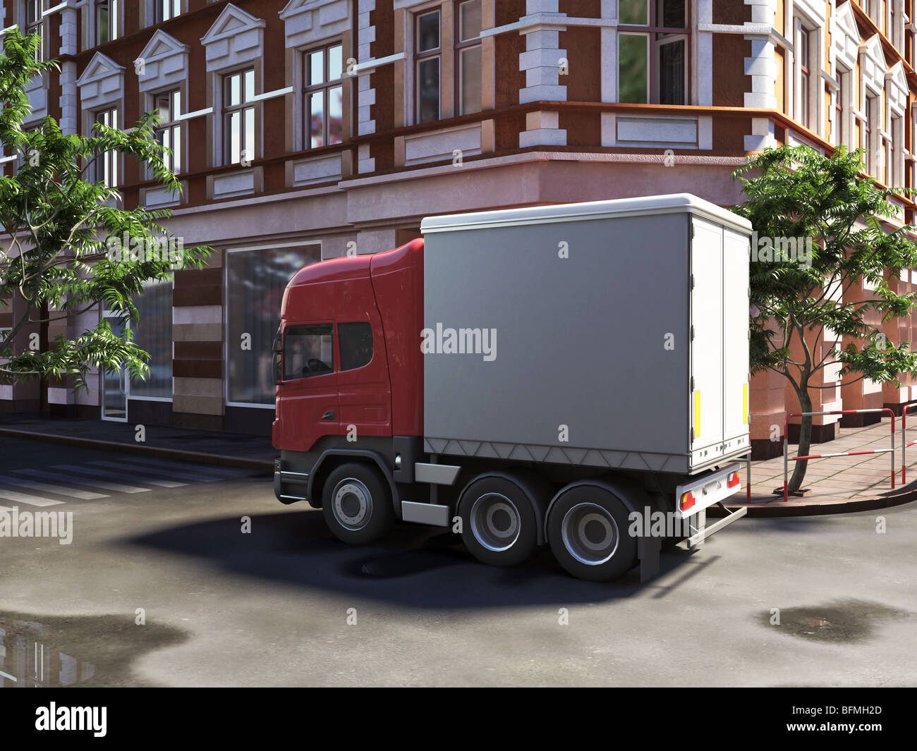 funny concept lorry at the street Stock Photo - Alamy