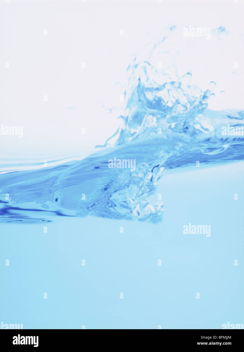 Water splashing, close up, white background Stock Photo